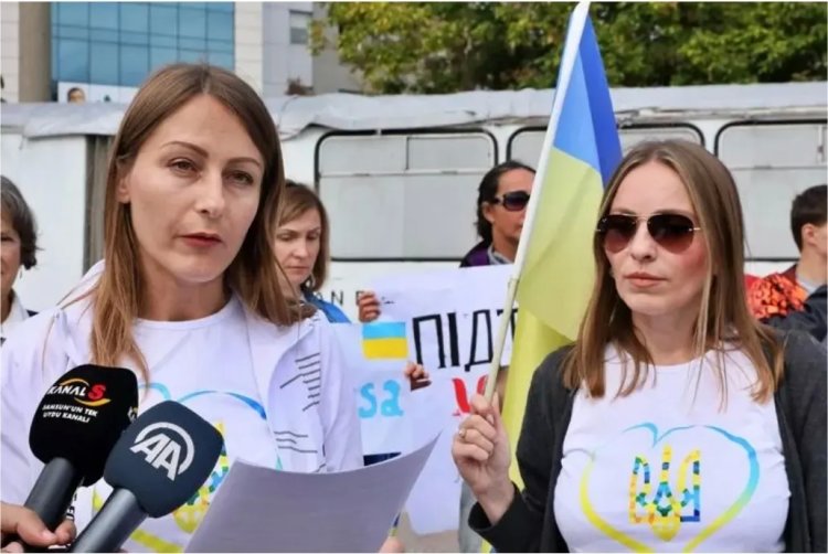 Samsun'da yaşayan Ukraynalılar, Rusya'nın Ukrayna'daki füze saldırısına tepki gösterdi